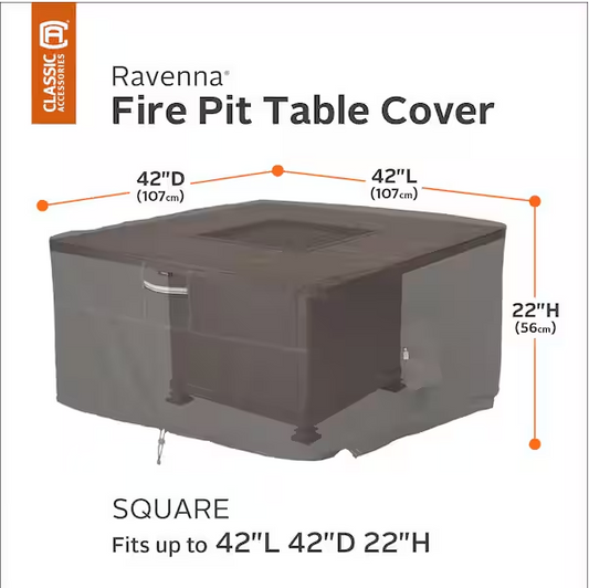 Ravenna Square Fire Pit Table Cover 42x42x22