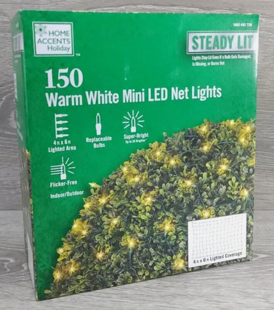 Home Accents Holiday 150-count Warm White LED Net Lights