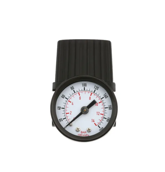 1/4 in. Black Air-Compressor Regulator with Gauge