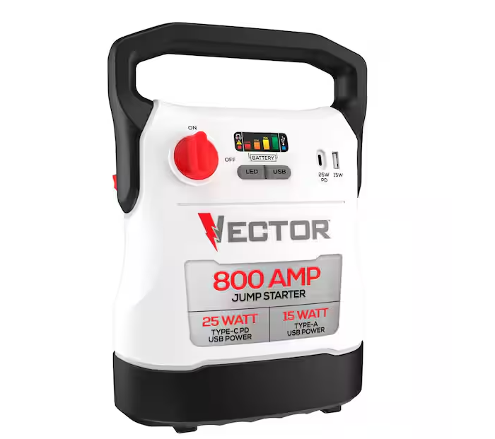 800 Amp Jump Starter with USB Power