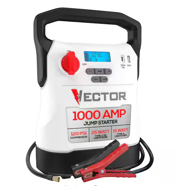 1000 Amp Jump Starter, Compressor, USB Power