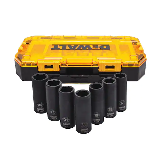 1/2 in. Drive Metric Impact Socket Set (7-Piece)