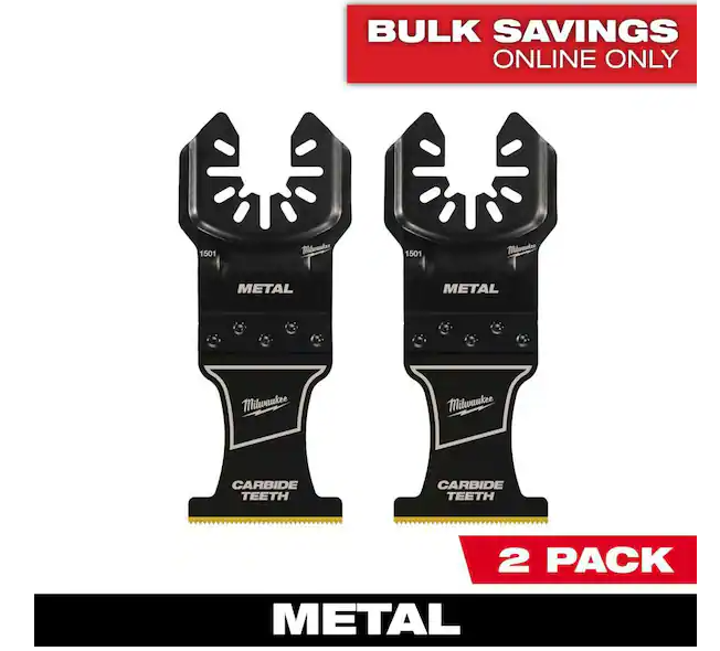 1-3/8 in. Carbide Universal Fit Extreme Metal Cutting Multi-Tool Oscillating Blade (2-Pack)