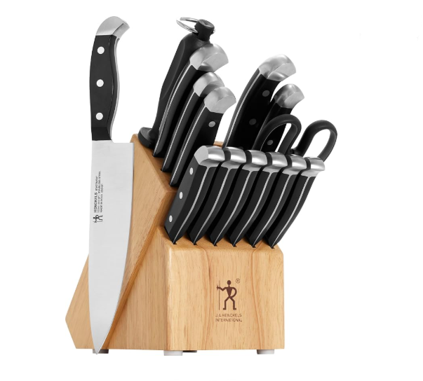 Statement 15 pc Knife Block Set, Razor-Sharp, German Engineered