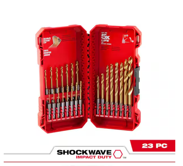 SHOCKWAVE IMPACT DUTY Titanium Twist Drill Bit Set (23-Piece)