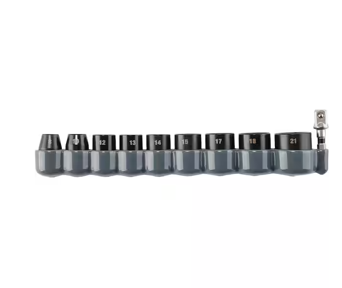 Impact XPS 10 Piece 3/8 in. Drive 6-Point Metric Impact Socket Set w/ Standard Socket Adapter