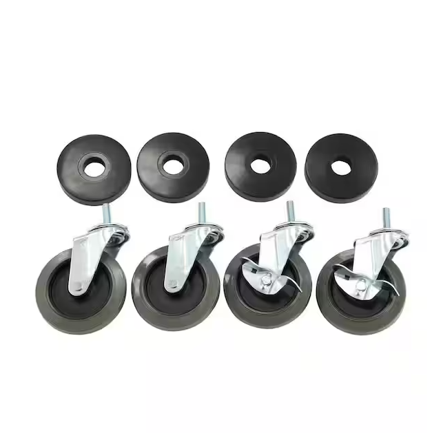 4 in. Industrial Casters with Bumper (4-Pack)