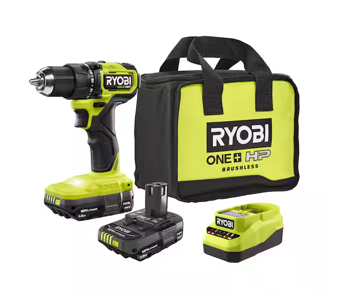 ONE+ HP 18V Brushless Cordless Compact 1/2in. Drill/Driver Kit with (2) Compact Batteries and Charger