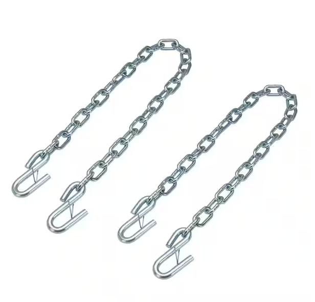 40 in. Towing Safety Chains with S Hooks - 5,000 lb. Capacity