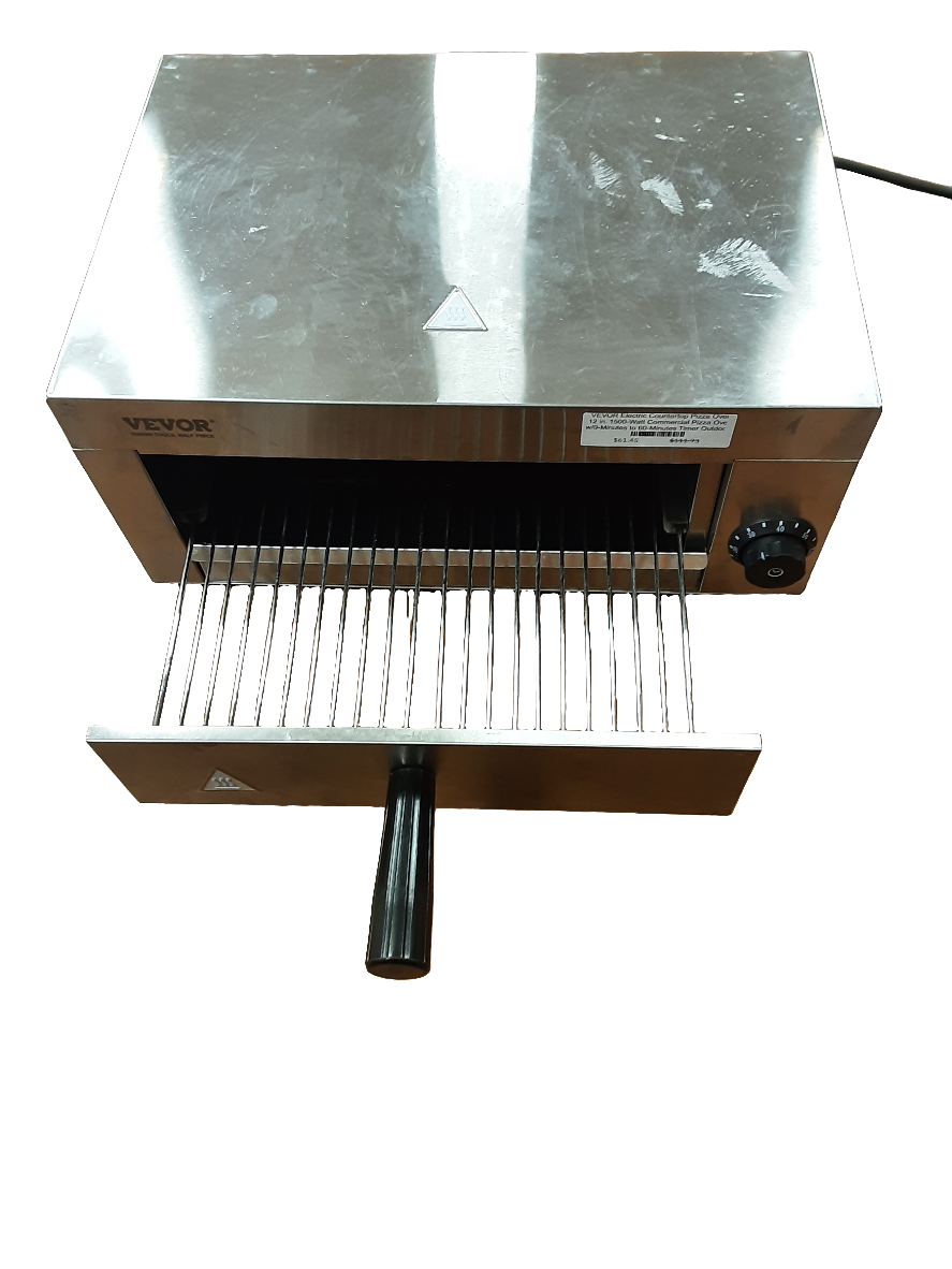 VEVOR Electric Countertop Pizza Oven 12 in. 1500-Watt Commercial Pizza Oven w/0-Minutes to 60-Minutes Timer Outdoor Pizza Oven