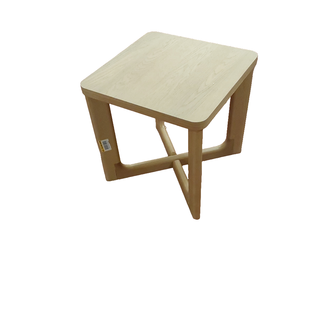 Aydan 24 in. Natural Color Square Solid Wood Oak Coffee Table Side Table