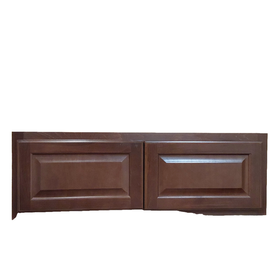 Hampton 36 in. W x 12 in. D x 12 in. H Assembled Wall Bridge Kitchen Cabinet in Cognac without Shelf