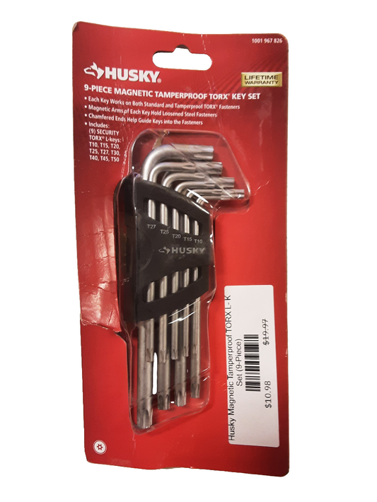 Husky Magnetic Tamperproof TORX L- Key Set (9-Piece)