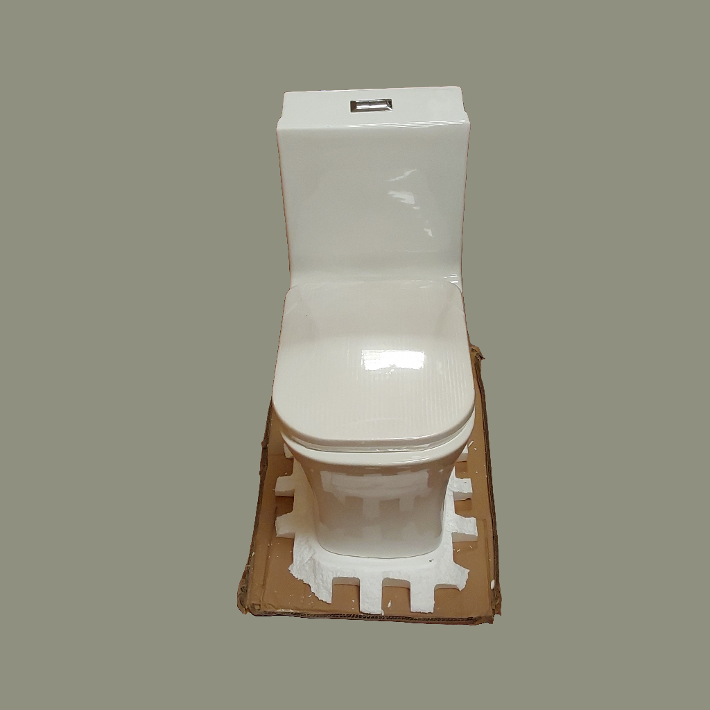 Swiss Madison Concorde 14 in. Rough-In 1-piece 1.1/1.6 GPF Dual Flush Square Toilet White Seat Included