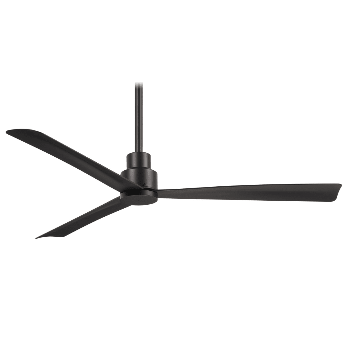 WAC Clean 52 in. Indoor/Outdoor Matte Black 3-Blade Smart Compatible Ceiling Fan with LED Light Kit and Remote Control