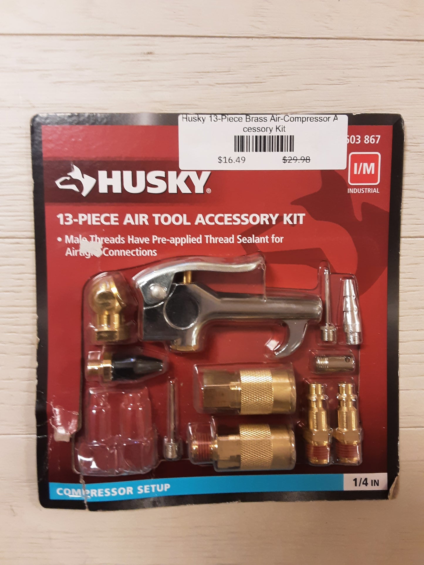 Husky 13-Piece Brass Air-Compressor Accessory Kit